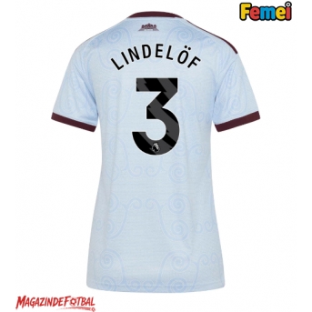 Aston Villa Victor Lindelof #3 Tricou Fotbal Replică 2026-27 Femei Treilea